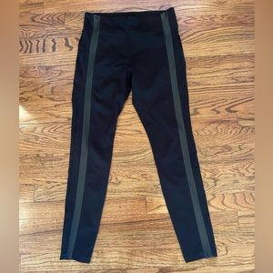 Athleta pants with tuxedo stripe